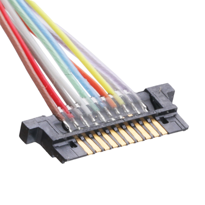 0.5mm Pitch 10 Pin Connector Cable Lvds Hybrid Connector For Discrete Wire And FPC